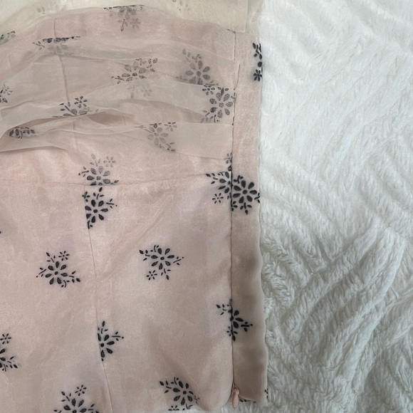 Zara Sheer Floral Blouse - Black and Cream - Picture 10 of 11